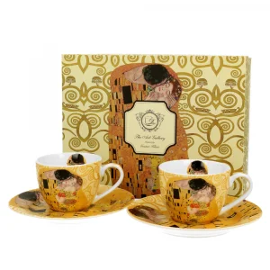 Комплект за кафе Gustav Klimt Collection - The Kiss Ecru