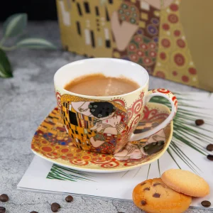 Подаръчен комплект чаши за кафе Густав Климт "Целувката" 