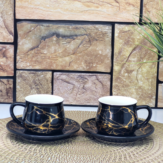 Комплект за кафе Black Marble на супер цена от Neostyle.bg