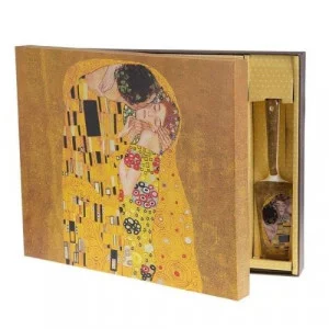 Комплект за торта "Целувката" на Густав Климт - Чиния и лопатка