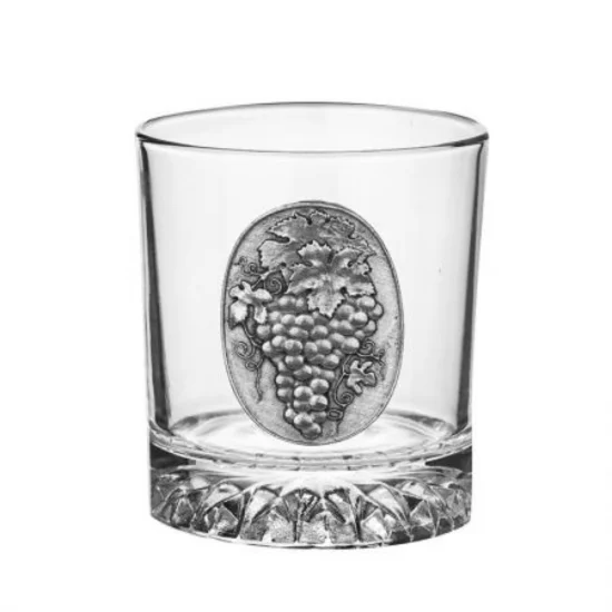 Луксозен сервиз за уиски 50 юбилей, включващ гарафа 1000мл и 6 чаши 200мл, със сребърна плочка