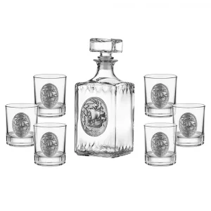 Сервиз бутилка + 6 чаши за ракия Freitas & Dores