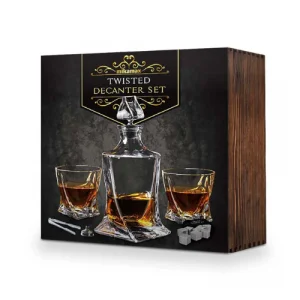 Комплект от 2 чаши за уиски с гарафа 