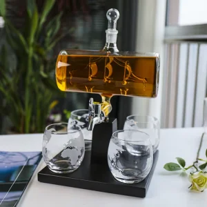 Комплект за уиски с гарафа Кораб