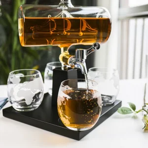 Комплект за уиски с гарафа Кораб