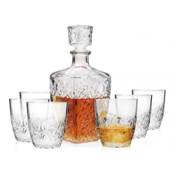 Комплект от 6 чаши за уиски с гарафа 