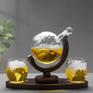 Луксозен Декантер Глобус с 2 Чаши