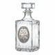 Стъклен комплект за алкохол с посребрена плочка с числото 50