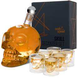 Комплект за уиски Oak & Steel Skull на супер цена от Neostyle.bg