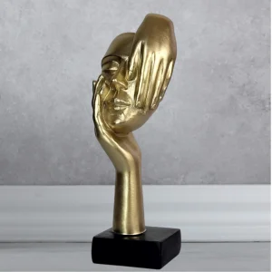 Модерна статуетка за декорация - Златно лице и ръце