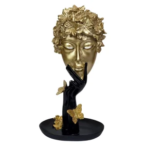 Скулптура "Златна Маска" с Пеперуди