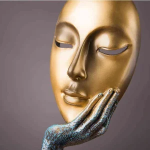 Арт Статуетка – Маска с Ръка, Модерен Декор