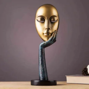 Арт Статуетка – Маска с Ръка, Модерен Декор