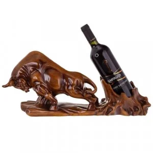 Поставка за бутилка - статуетка Бик