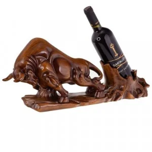 Поставка за бутилка - статуетка Бик