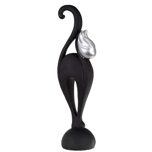 Декоративна статуетка - Котка в черно с вдигната опашка на супер цена от Neostyle.bg