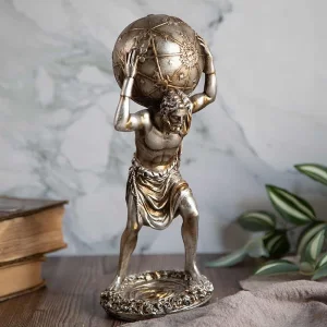 Декоративна статуетка Титан Атлас от полирезин 28см