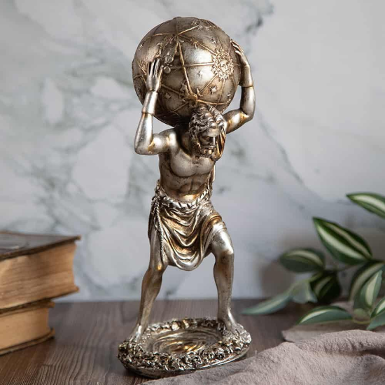 Подарък за Шеф Декоративна статуетка Титан Атлас носещ небесната сфера