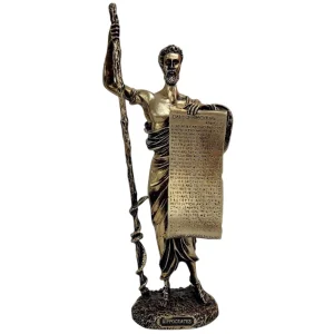 Статуетка Хипократ, бронзов ефект, 25см