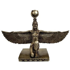 Статуетка коленичила Изида с разперени крила