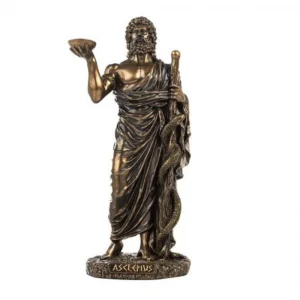 Фигура на Бог Асклепий с Бронзово Покритие