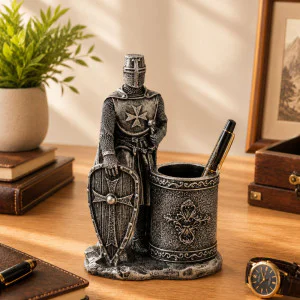 Поставка за химикали с декоративна фигура рицар тамплиер