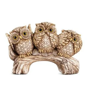 Декоративна статуетка три бухала кацнали на клон