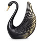 Декоративна статуетка черен лебед със златен клюн