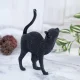 Стилна черна котка статуетка - декоративен предмет за интериор
