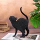 Стилна черна котка статуетка - декоративен предмет за интериор