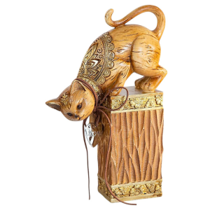 Декоративна статуетка "Любопитна котка"