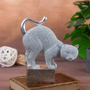 Декоративна статуетка с камъни - Котка 