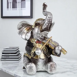 Декоративна Статуетка "Слон Музикант"