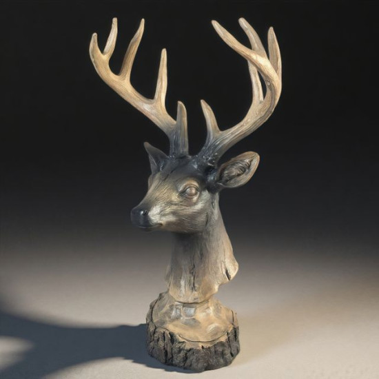 Реалистичен бюст фигура на благороден елен с рога