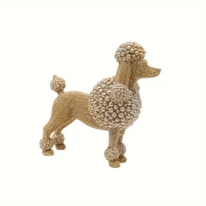 Луксозна статуетка пудел в златен цвят