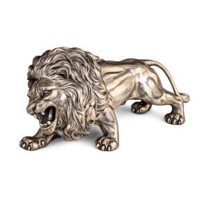Статуетка лъв ревящ в бронзов цвят