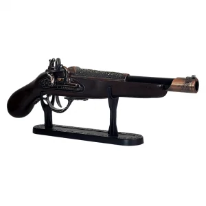 Кремъчен пистолет сувенир на поставка за декорация