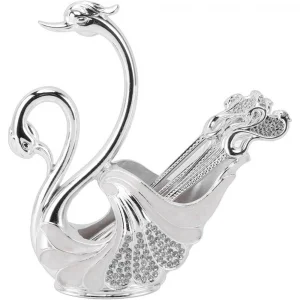 Декоративен Лебед - Комплект поставка и 6 броя лъжички