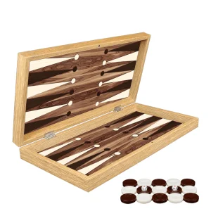 Дървен шах и табла, луксозен подаръчен комплект Classic American