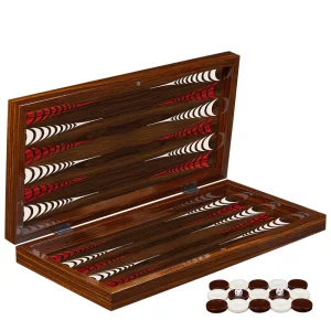 Голям дървен шах с фигури и табла Premium Walnut