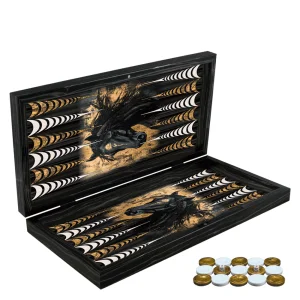 Голяма дървена табла за игра с изображение на Кон