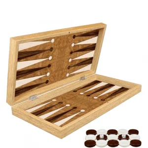 Дървен комплект шах и табла Classic Rose