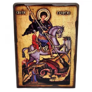 Дървена Икона Свети Георги 