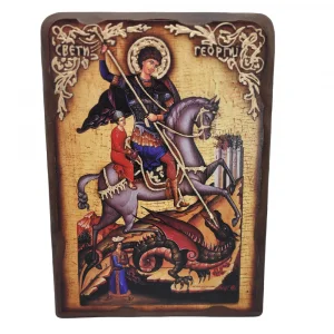 Дървена Икона Свети Георги Победоносец
