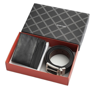 Комплект колан и портфейл Silver Flame