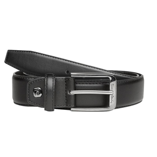 Луксозен мъжки комплект Pierre Cardin от естествена кожа, включващ черен портфейл и колан в подаръчна кутия