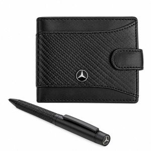 Мъжки комплект портфейл и химикалка Mercedes