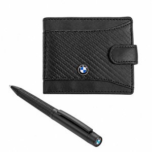 Мъжки комплект портфейл и химикалка BMW
