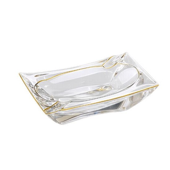 Изключително дебел и масивен стъклен пепелник за пури