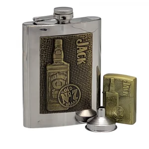Подаръчен комплект манерка със запалка "Jack Daniels"